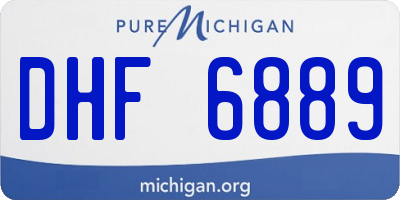 MI license plate DHF6889