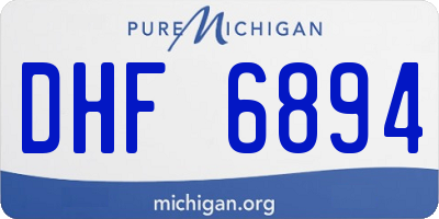 MI license plate DHF6894
