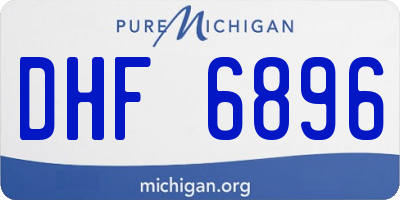 MI license plate DHF6896
