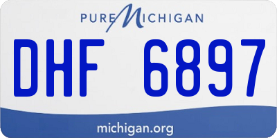 MI license plate DHF6897