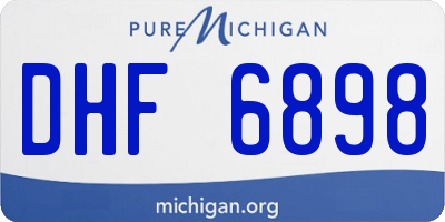 MI license plate DHF6898