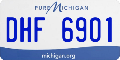 MI license plate DHF6901