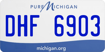 MI license plate DHF6903