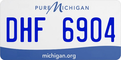 MI license plate DHF6904