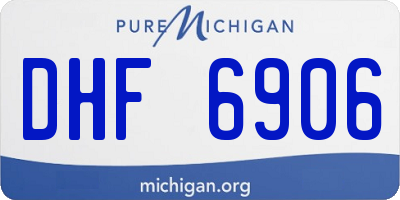 MI license plate DHF6906