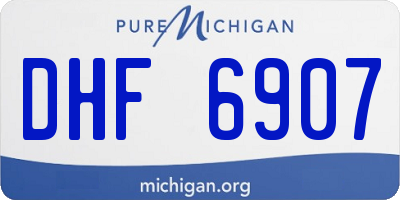 MI license plate DHF6907