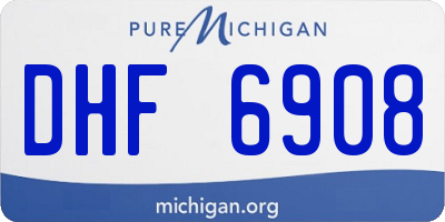 MI license plate DHF6908