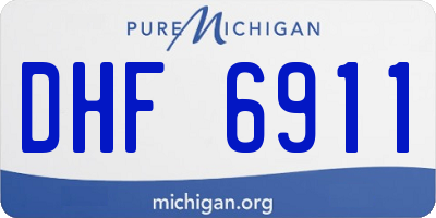MI license plate DHF6911