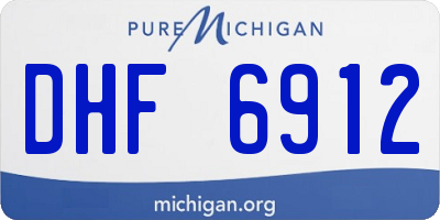 MI license plate DHF6912