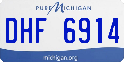 MI license plate DHF6914