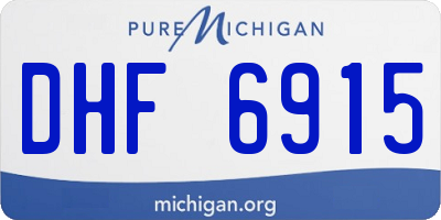 MI license plate DHF6915