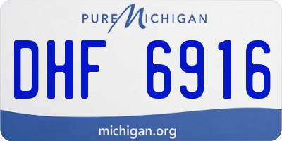 MI license plate DHF6916