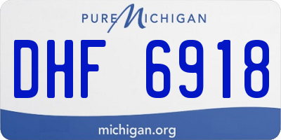 MI license plate DHF6918