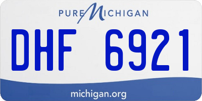 MI license plate DHF6921
