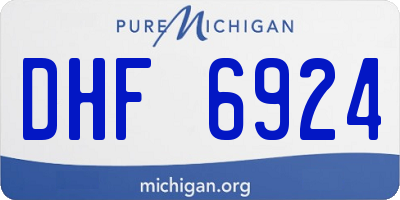 MI license plate DHF6924