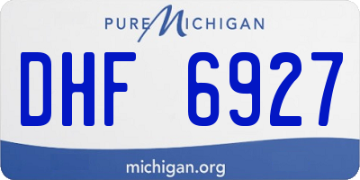 MI license plate DHF6927