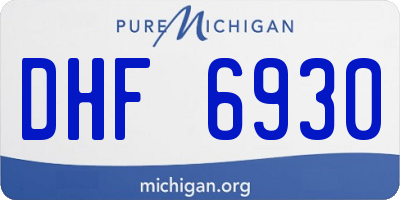 MI license plate DHF6930