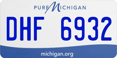 MI license plate DHF6932
