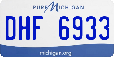 MI license plate DHF6933