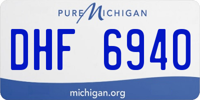 MI license plate DHF6940