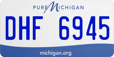 MI license plate DHF6945