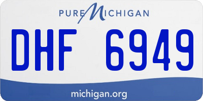 MI license plate DHF6949