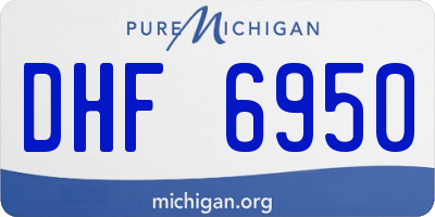 MI license plate DHF6950