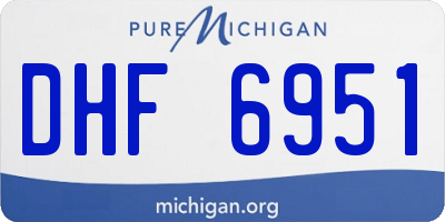 MI license plate DHF6951
