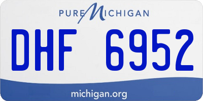 MI license plate DHF6952
