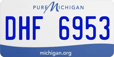 MI license plate DHF6953