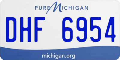 MI license plate DHF6954
