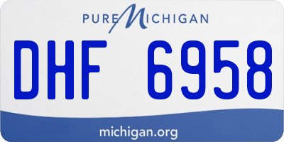MI license plate DHF6958