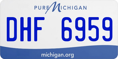 MI license plate DHF6959