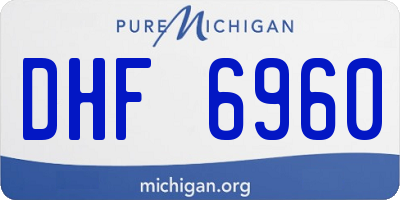 MI license plate DHF6960