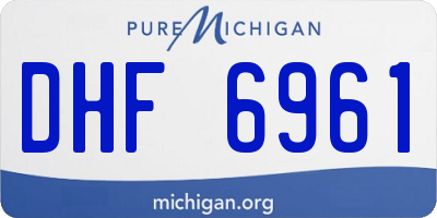 MI license plate DHF6961