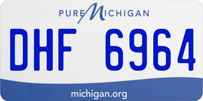 MI license plate DHF6964