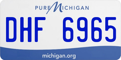 MI license plate DHF6965