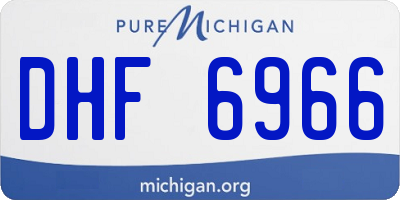 MI license plate DHF6966