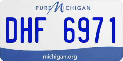 MI license plate DHF6971