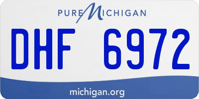 MI license plate DHF6972