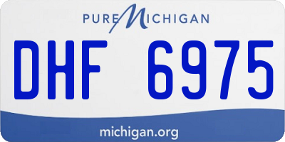 MI license plate DHF6975