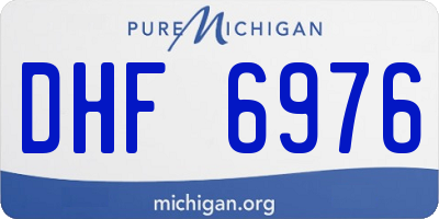 MI license plate DHF6976
