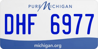 MI license plate DHF6977