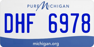 MI license plate DHF6978
