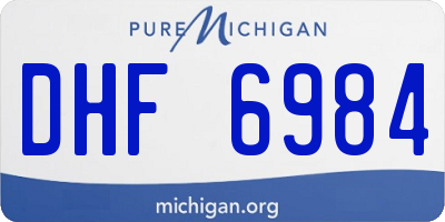 MI license plate DHF6984
