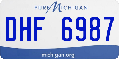 MI license plate DHF6987