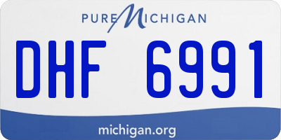MI license plate DHF6991