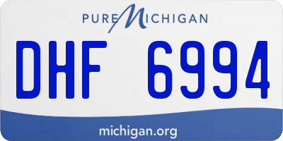 MI license plate DHF6994