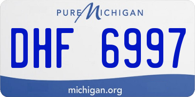 MI license plate DHF6997