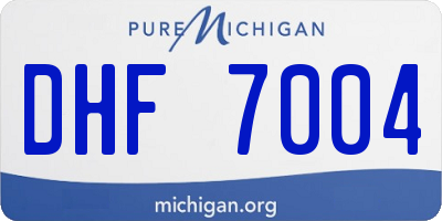 MI license plate DHF7004